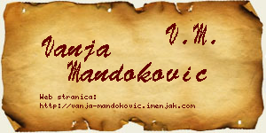 Vanja Mandoković vizit kartica